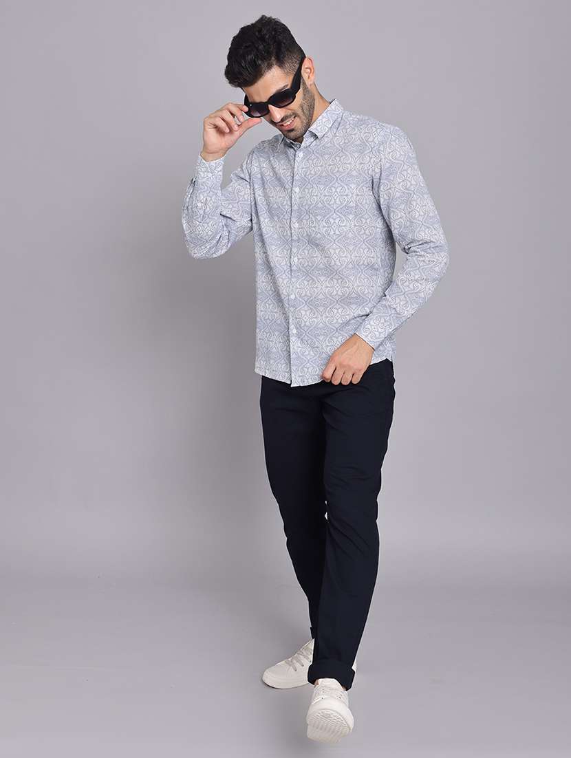 men solid mid rise slim fit trouser - 22248916 -  Standard Image - 6