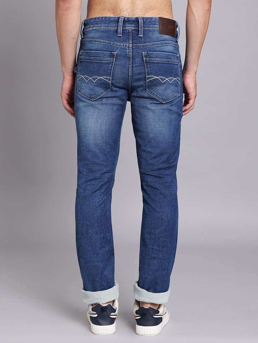 men solid mid rise slim fit jeans - 22248928 -  Standard Image - 4