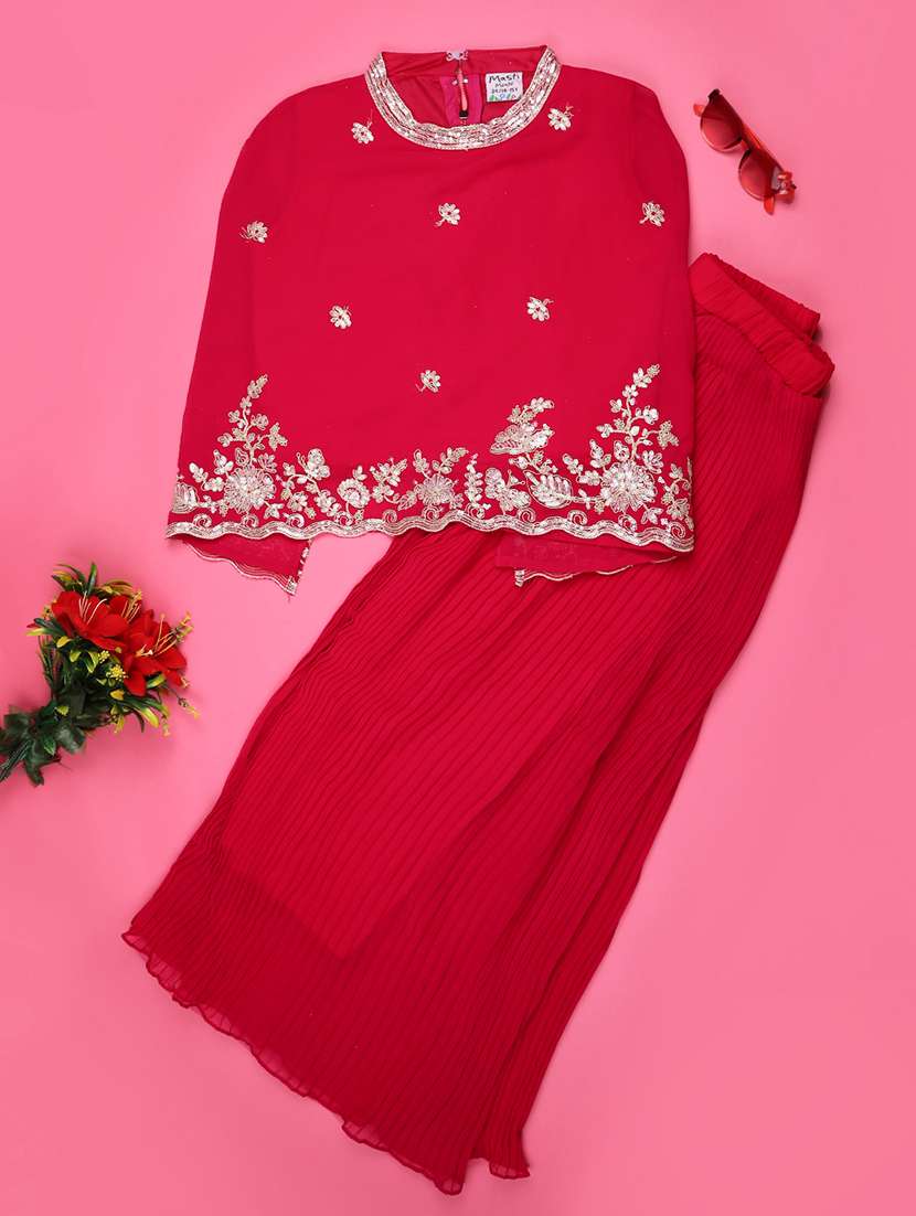 pink cotton full length sets coords set - 22249202 -  Standard Image - 1