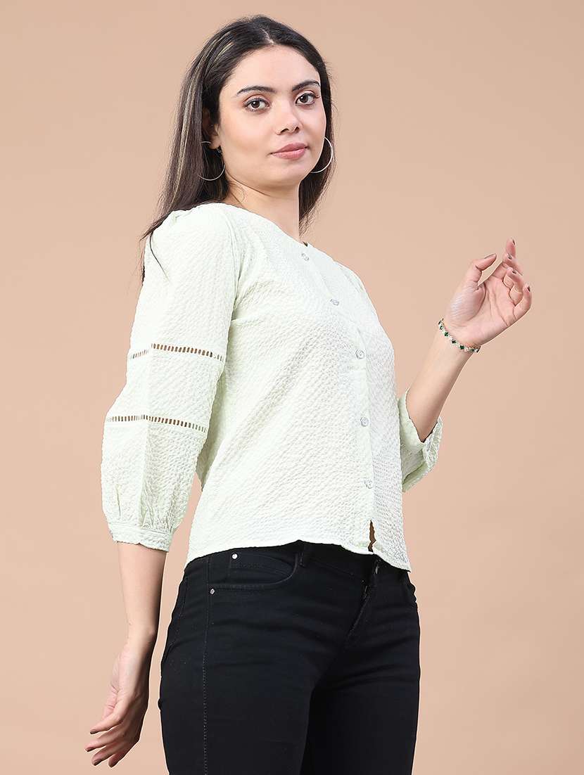 women self designed puff sleeve top - 22249284 -  Standard Image - 1