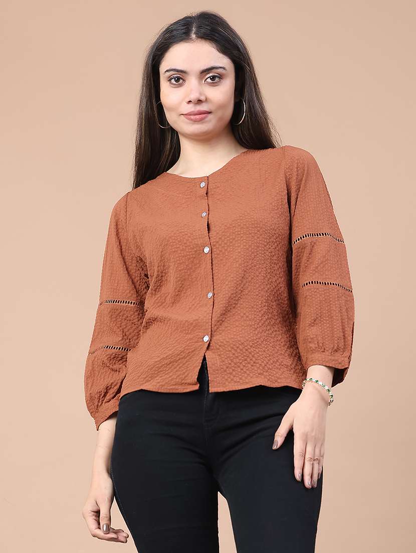 women self designed puff sleeve top - 22249285 -  Standard Image - 1