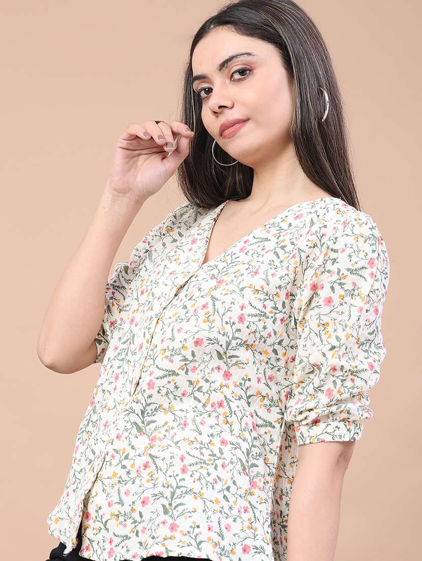 women floral print a-line top - 22249288 -  Standard Image - 1