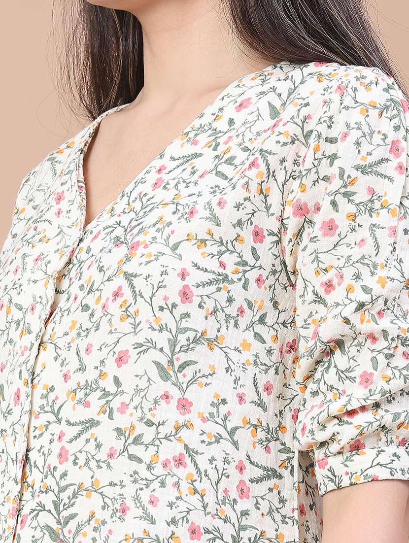 women floral print a-line top - 22249288 -  Standard Image - 4