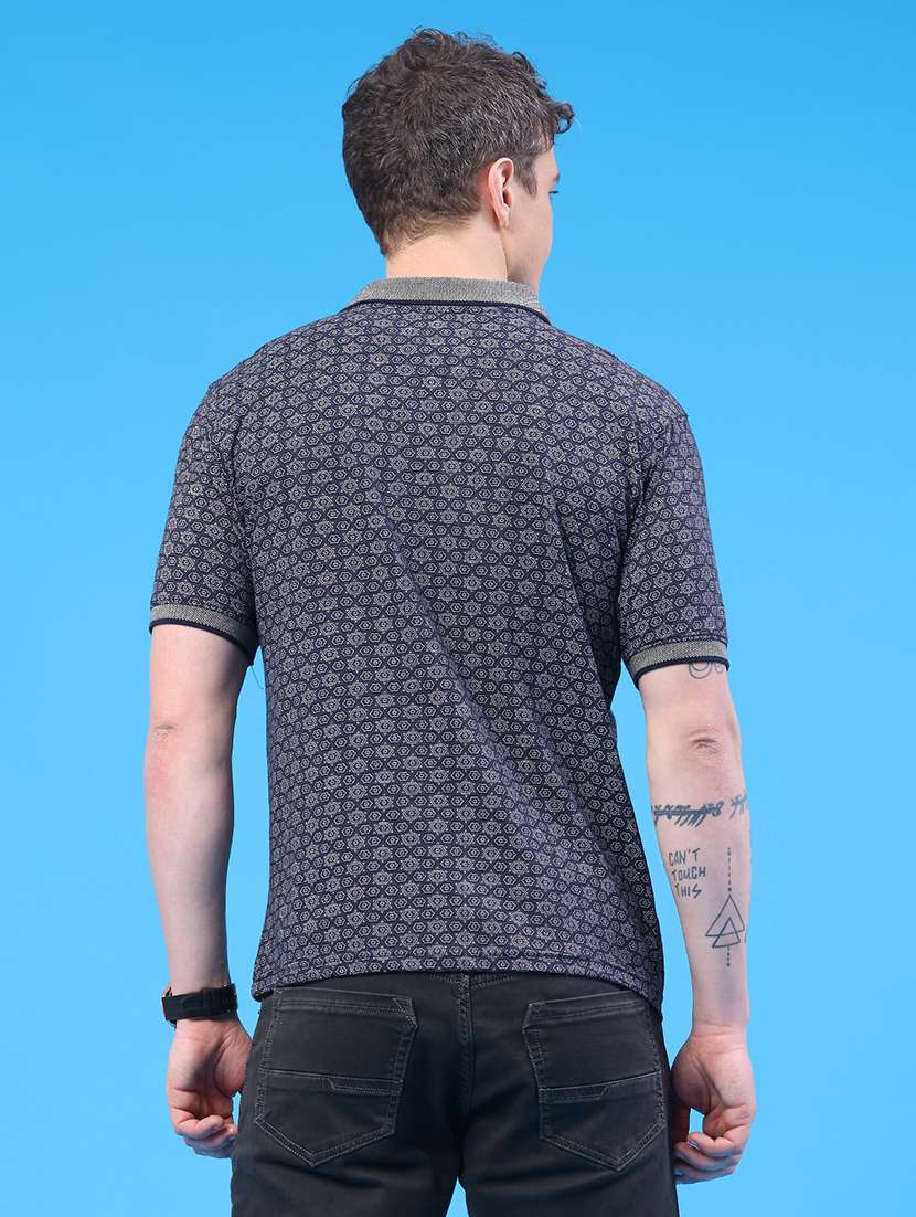 men printed short sleeve regular fit polo t-shirt - 22249535 -  Standard Image - 4