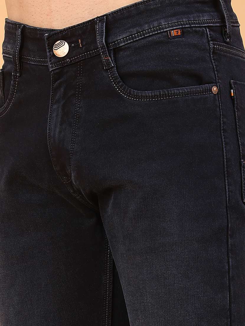 men washed mid rise full length slim fit jeans - 22249562 -  Standard Image - 1