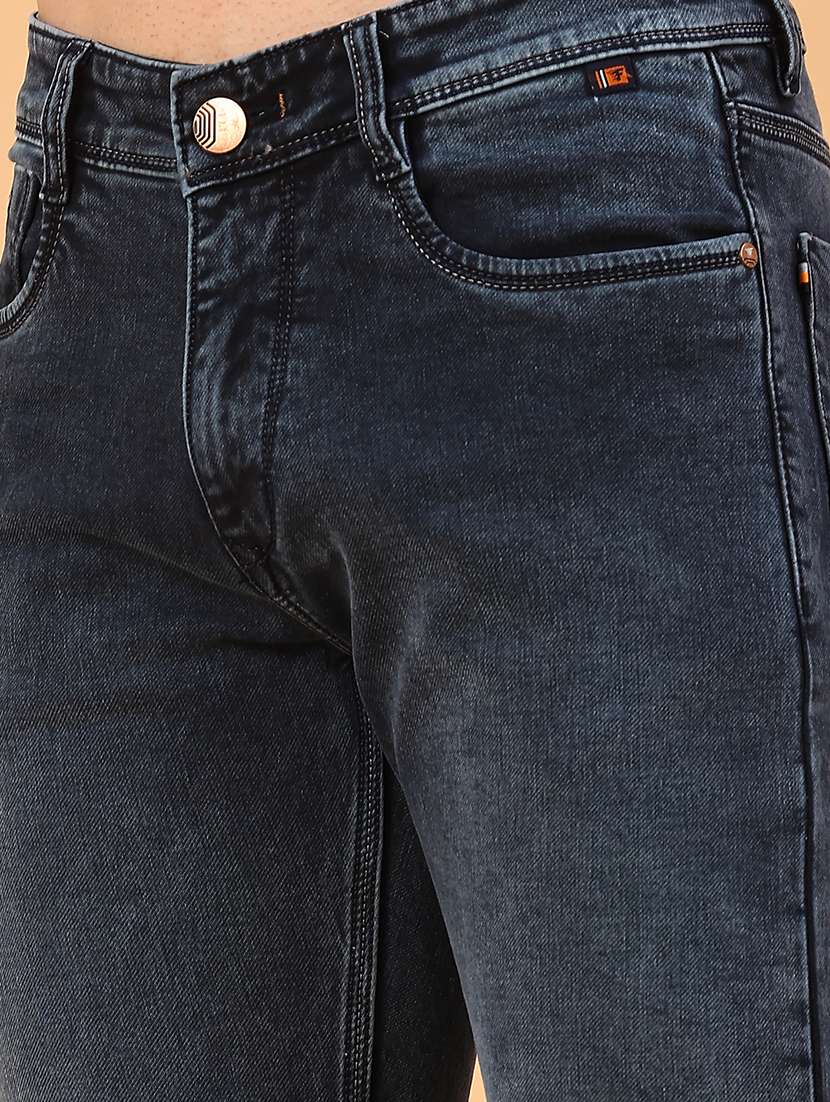 men washed mid rise full length slim fit jeans - 22249659 -  Standard Image - 1