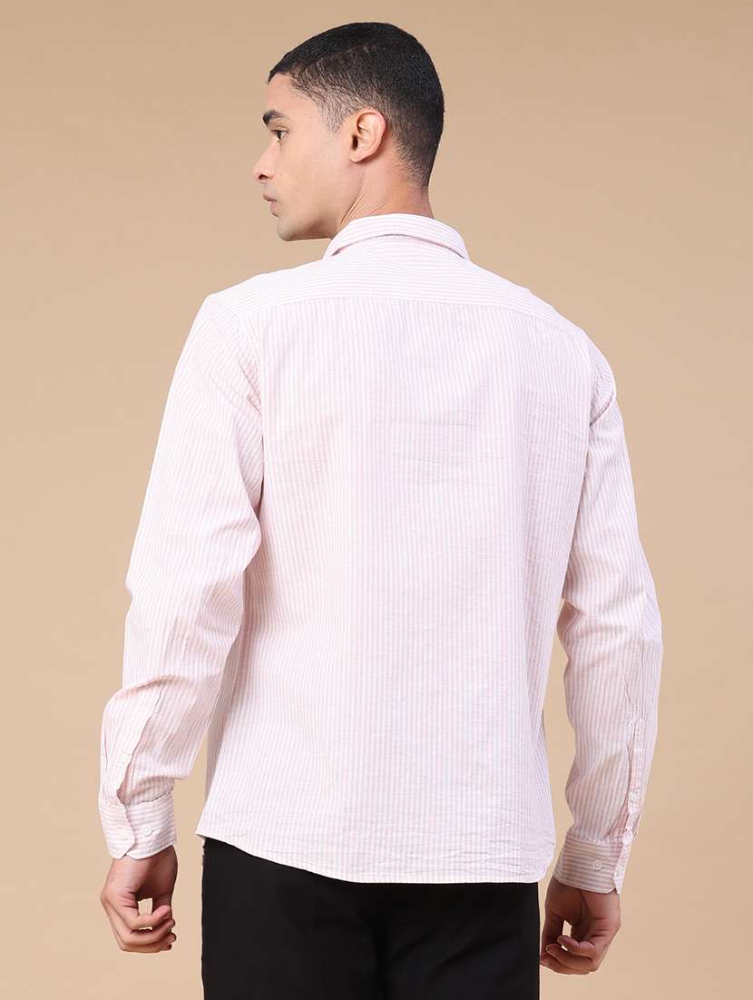 Men Striped Long Sleeve Regular Fit Casual Shirt - 22249783 -  Standard Image - 4
