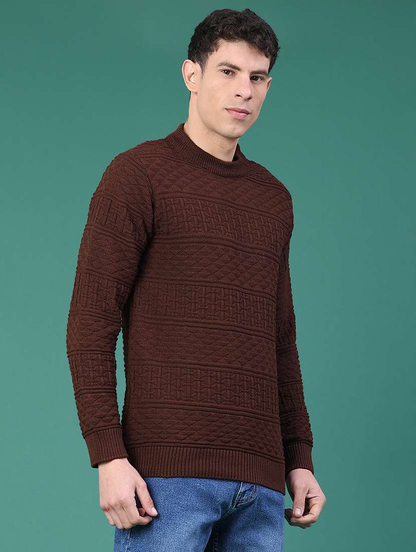 men self designed long sleeve pullover - 22249802 -  Standard Image - 1