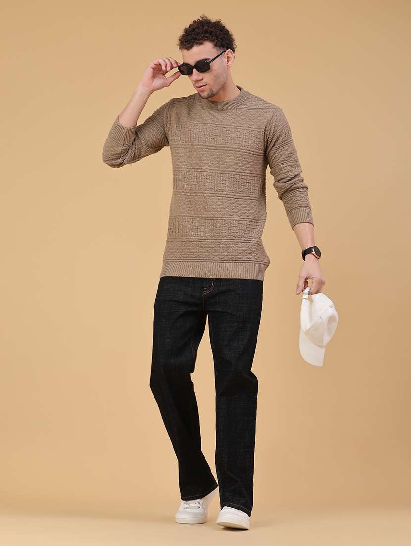 men self design long sleeve regular fit pullover  - 22249806 -  Standard Image - 4