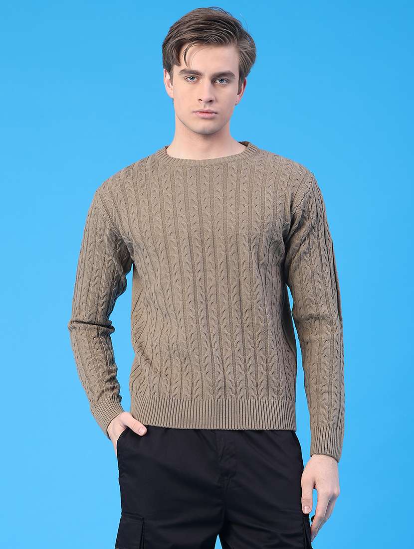 men self design long sleeve regular fit pullover  - 22249849 -  Standard Image - 1