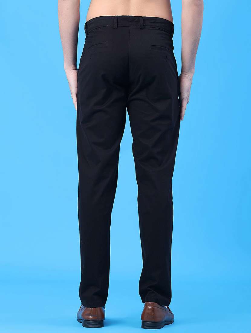 men solid mid rise chinos casual trouser - 22249858 -  Standard Image - 4