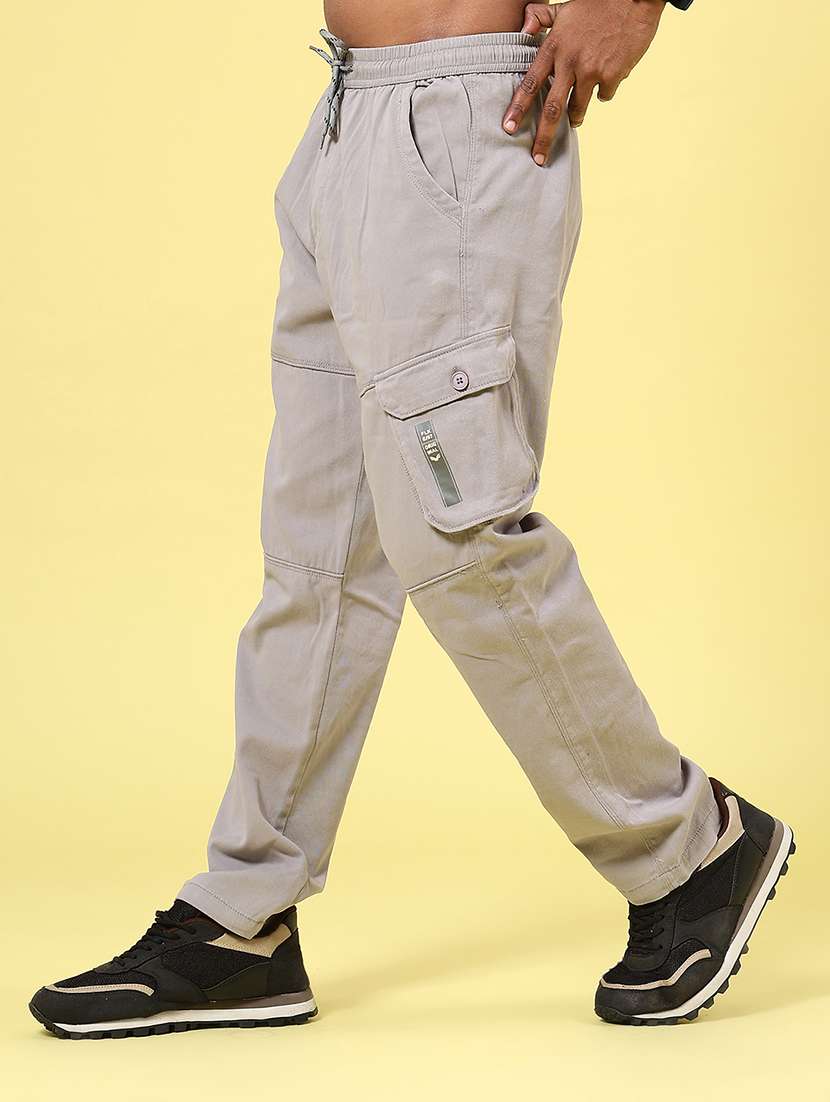 men grey cotton cargo - 22249887 -  Standard Image - 4