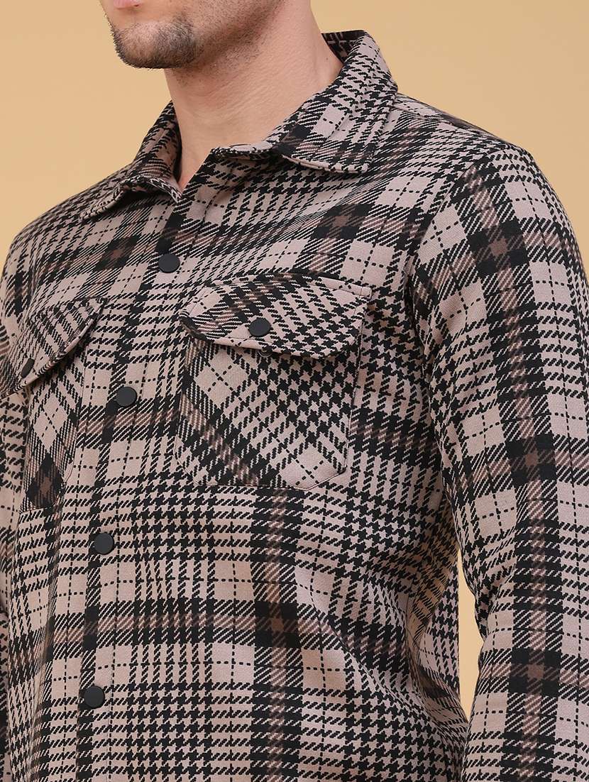 men checkered long sleeve regualr fit casual shirt - 22249892 -  Standard Image - 4
