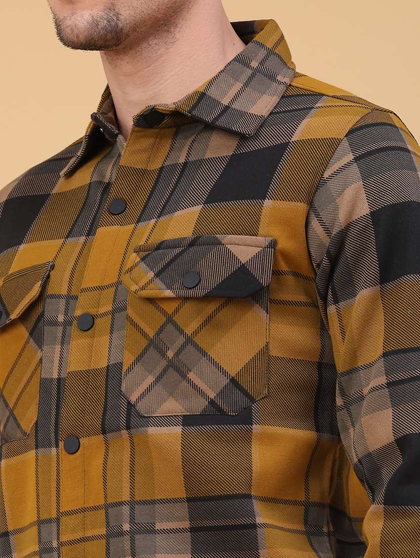 men checkered long sleeve regualr fit casual shirt - 22249897 -  Standard Image - 4