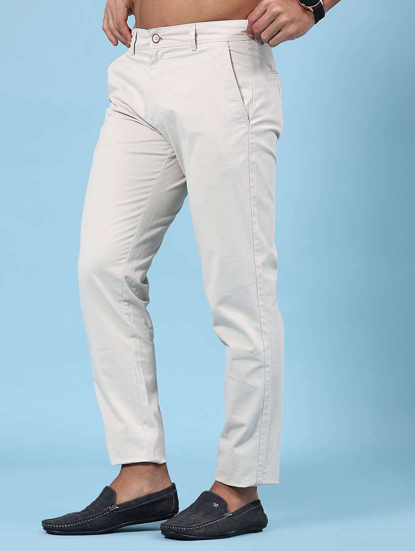 men solid mid rise chinos casual trouser - 22249903 -  Standard Image - 4