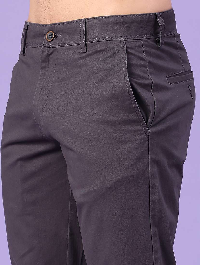 men grey cotton chinos casual trouser - 22249904 -  Standard Image - 1