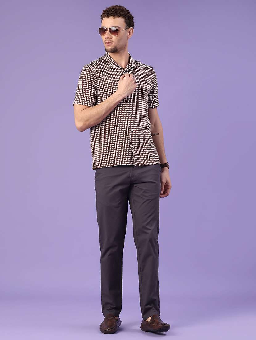 men grey cotton chinos casual trouser - 22249904 -  Standard Image - 4