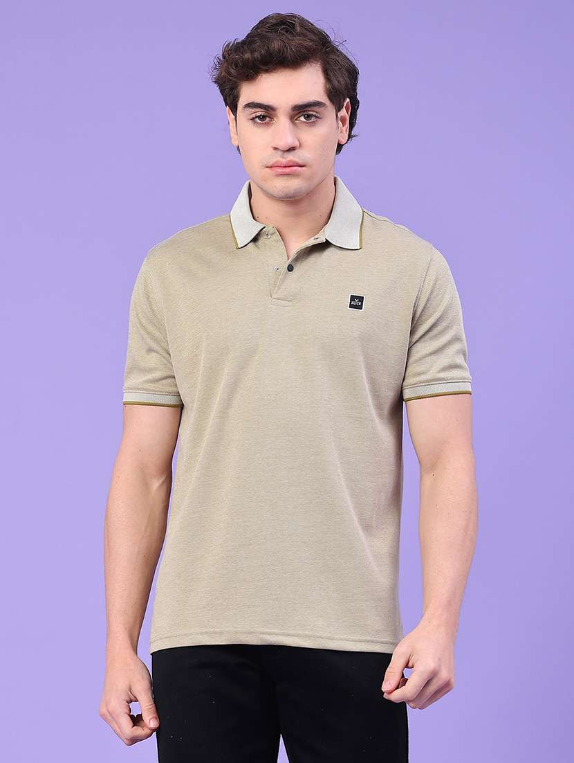 men solid short sleeve regular fit polo t-shirt - 22250021 -  Standard Image - 1