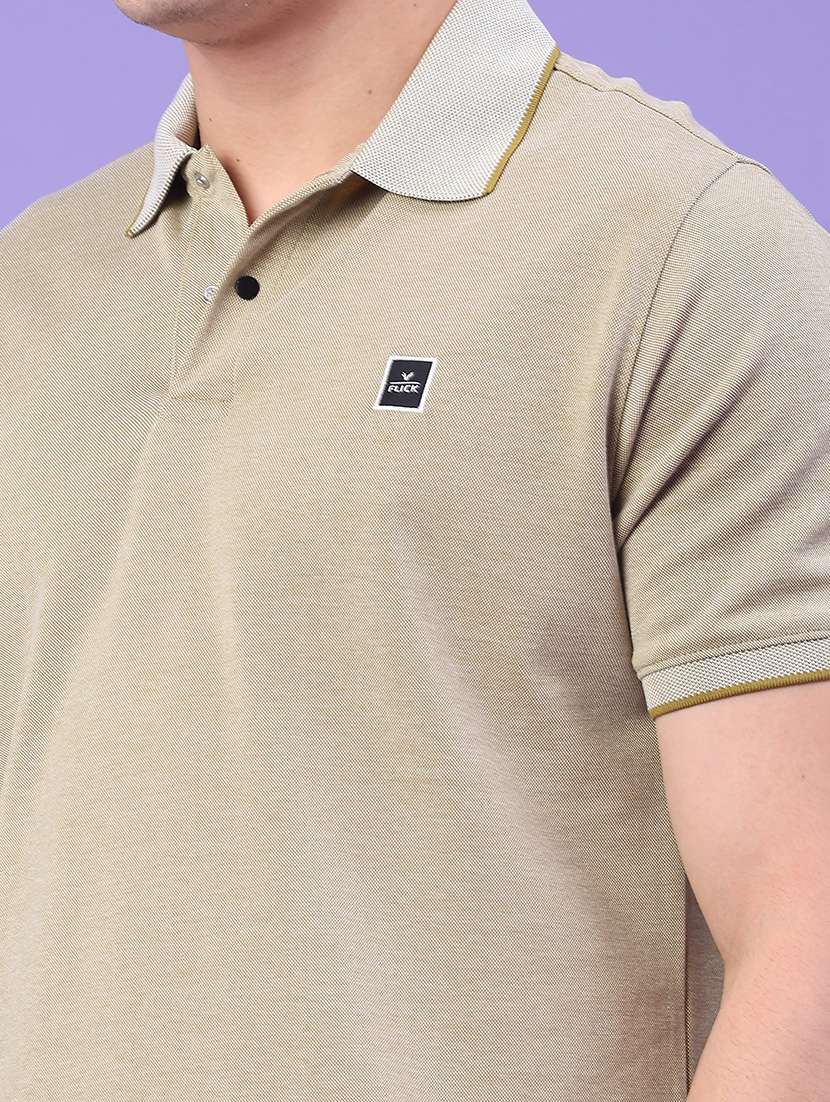 men solid short sleeve regular fit polo t-shirt - 22250021 -  Standard Image - 4