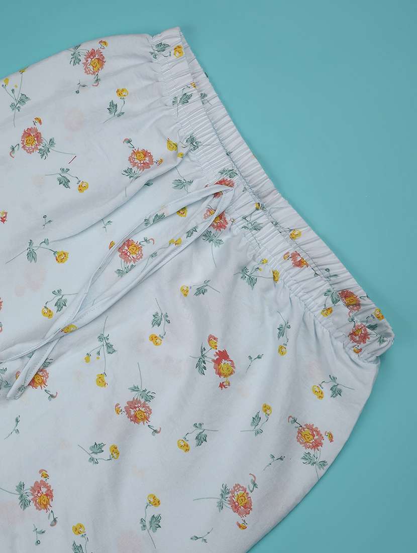 girls floral print mid rise three fourth - 22250037 -  Standard Image - 4