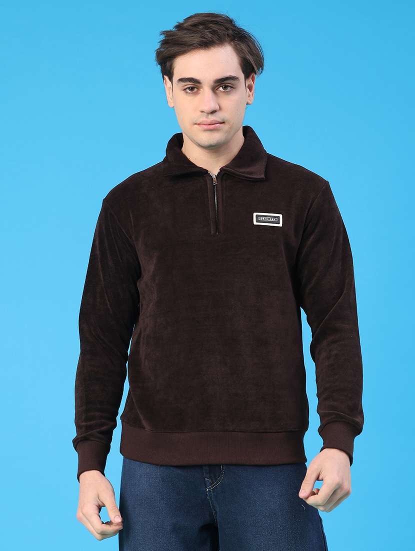 men self design long sleeve regular fit sweatshirt - 22250047 -  Standard Image - 1