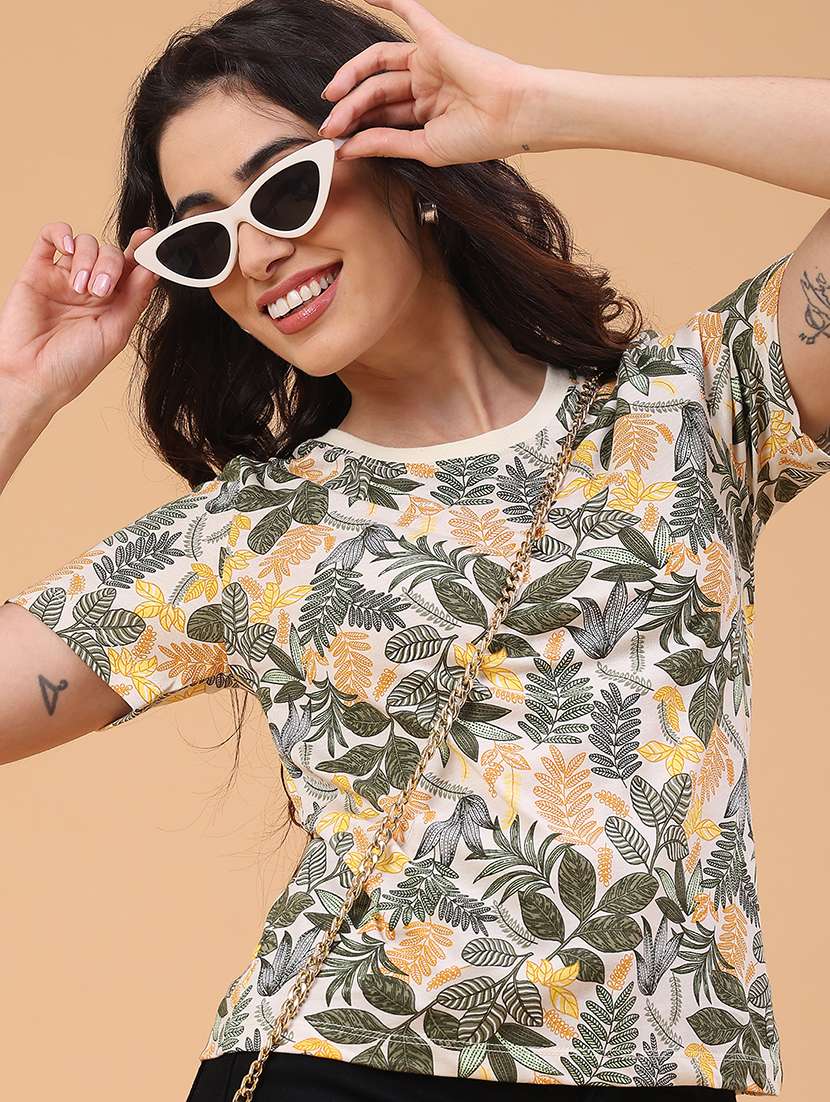 women printed short sleeve t-shirt