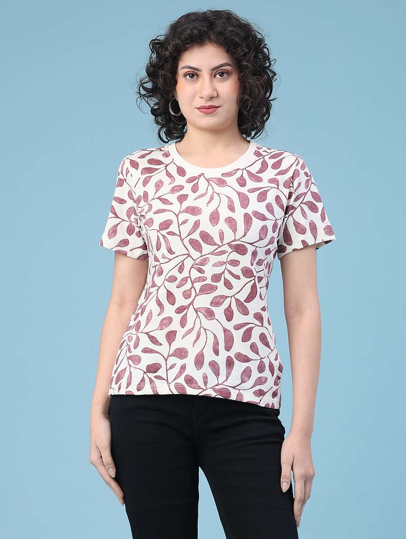 women printed short sleeve t-shirt - 22250087 -  Standard Image - 1