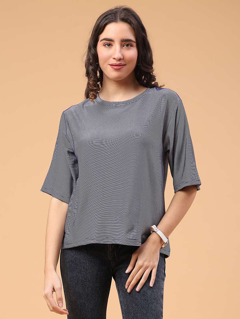 women striped short sleeve t-shirt - 22250138 -  Standard Image - 1