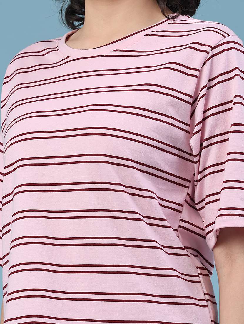 women striped short sleeve t-shirt - 22250139 -  Standard Image - 4