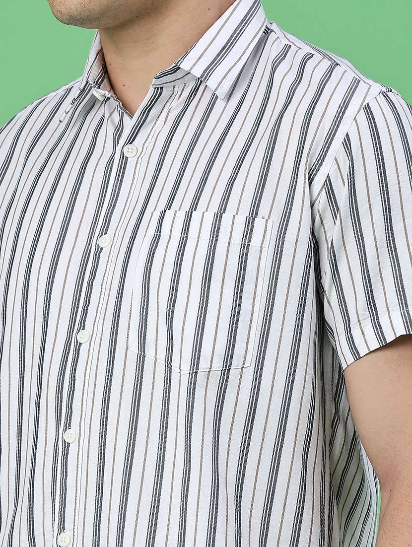 men white cotton casual shirt - 22250225 -  Standard Image - 1