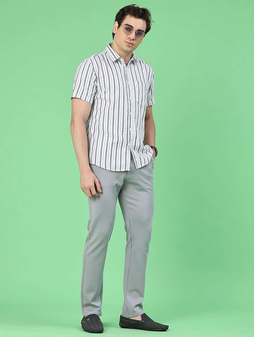 men white cotton casual shirt - 22250225 -  Standard Image - 4