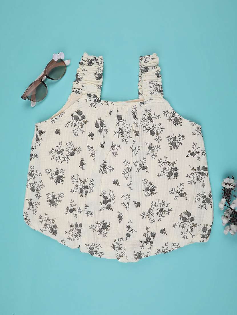 girls floral printed sleeveless a-line top - 22250373 -  Standard Image - 1