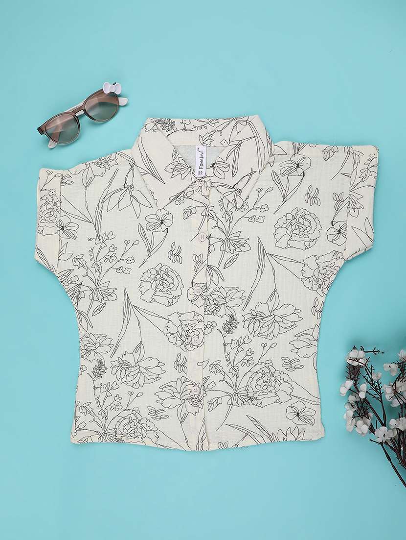 girls printed short sleeve shirt top - 22250376 -  Standard Image - 1