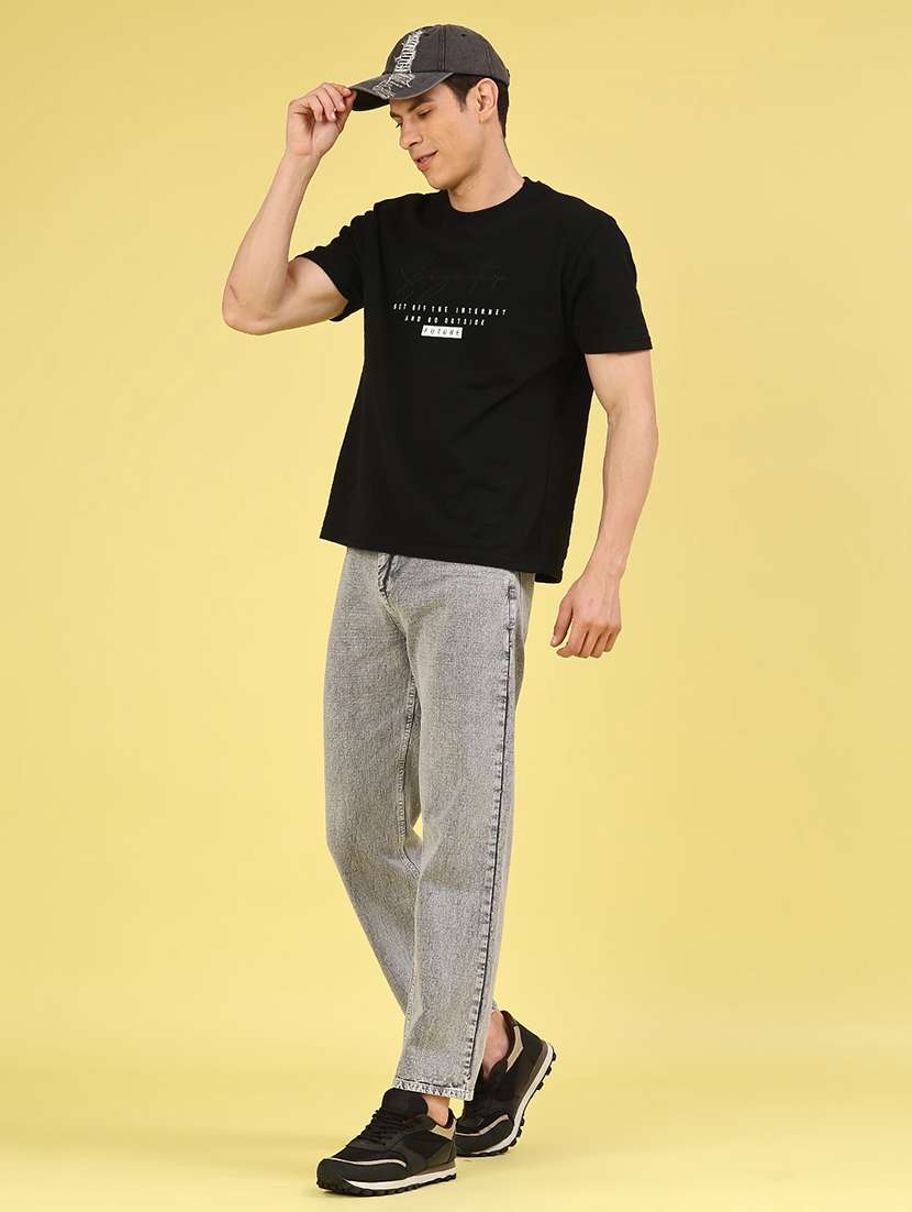 men plain mid rise full length jeans - 22250494 -  Standard Image - 4