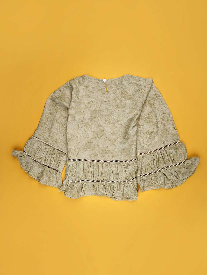 Girls Printed Bell Sleeve Top - 22250601 -  Standard Image - 1