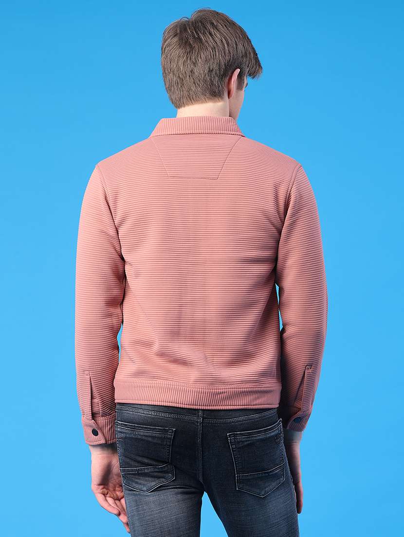 men solid long sleeve regular fit shacket - 22250702 -  Standard Image - 4