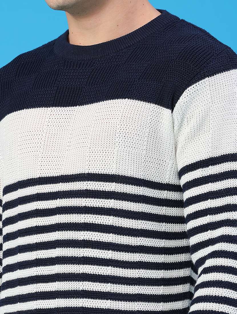 men striped long sleeve regular fit pullover  - 22250906 -  Standard Image - 4