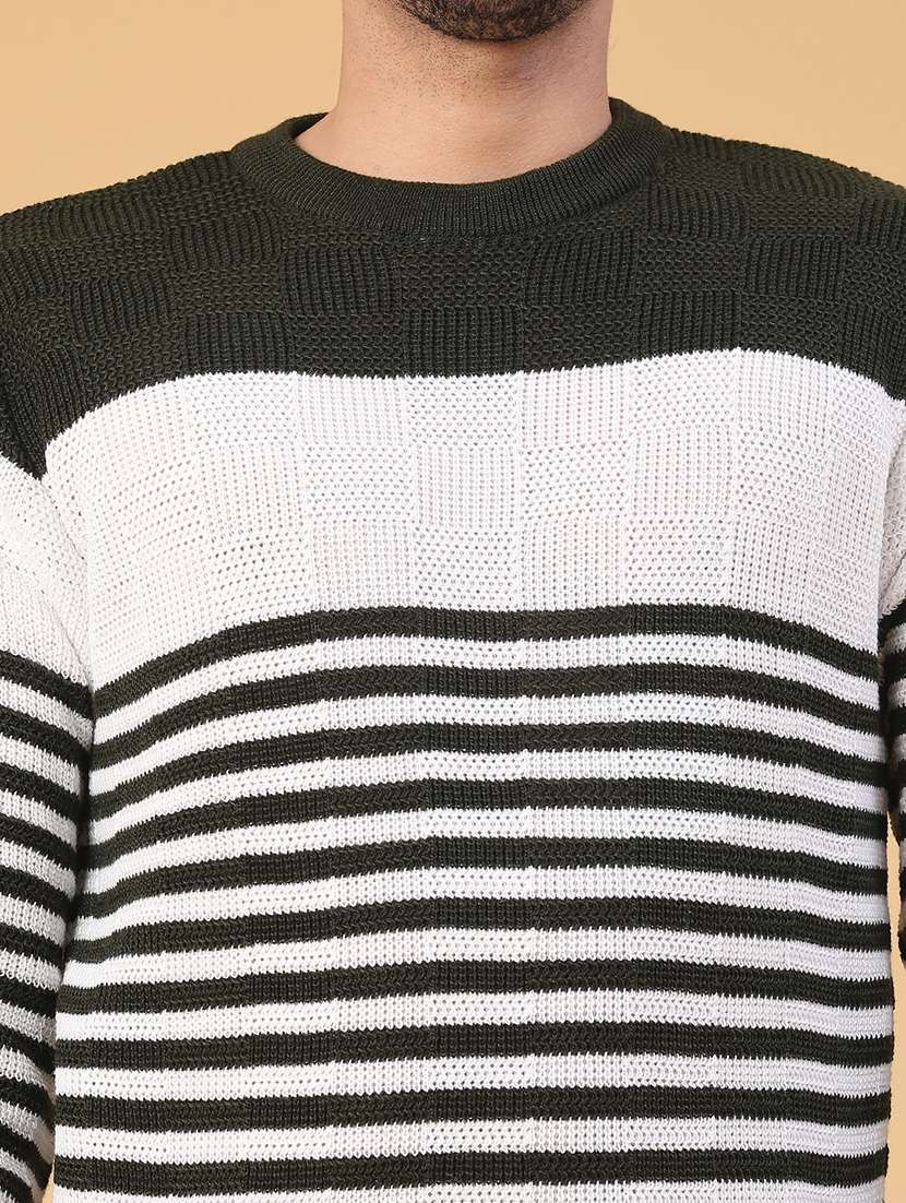 men striped long sleeve regular fit pullover  - 22250910 -  Standard Image - 4