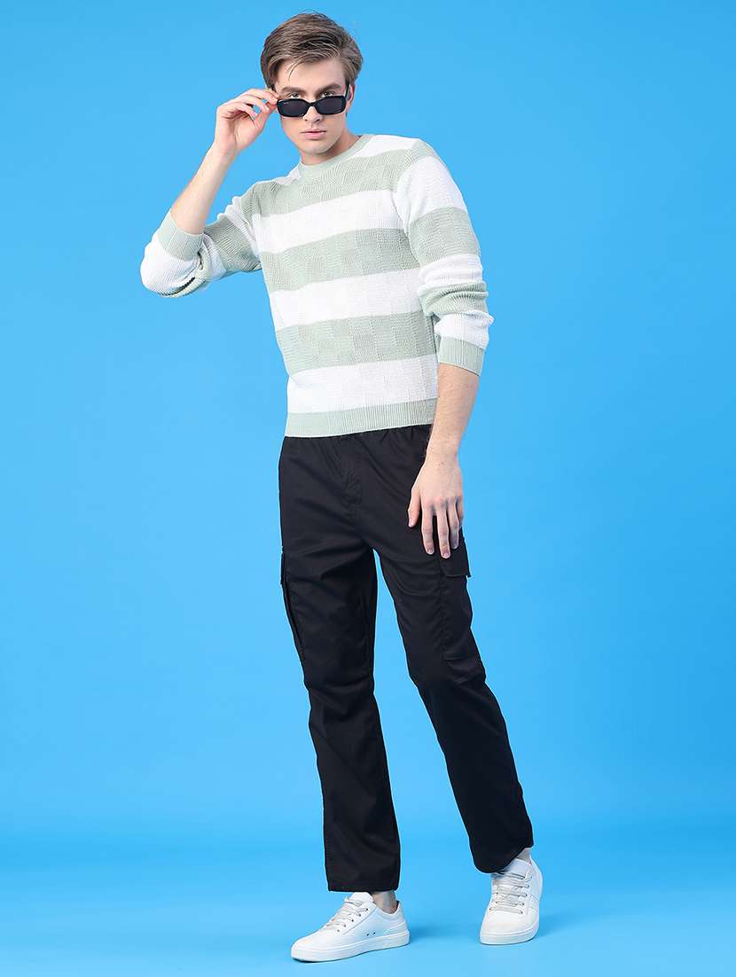 men striped long sleeve regular fit pullover  - 22250911 -  Standard Image - 4
