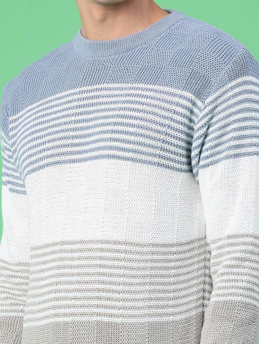 men striped long sleeve regular fit pullover  - 22250912 -  Standard Image - 4