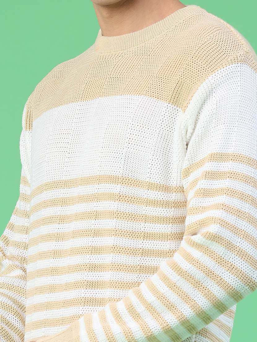 men striped long sleeve regular fit pullover  - 22250915 -  Standard Image - 4