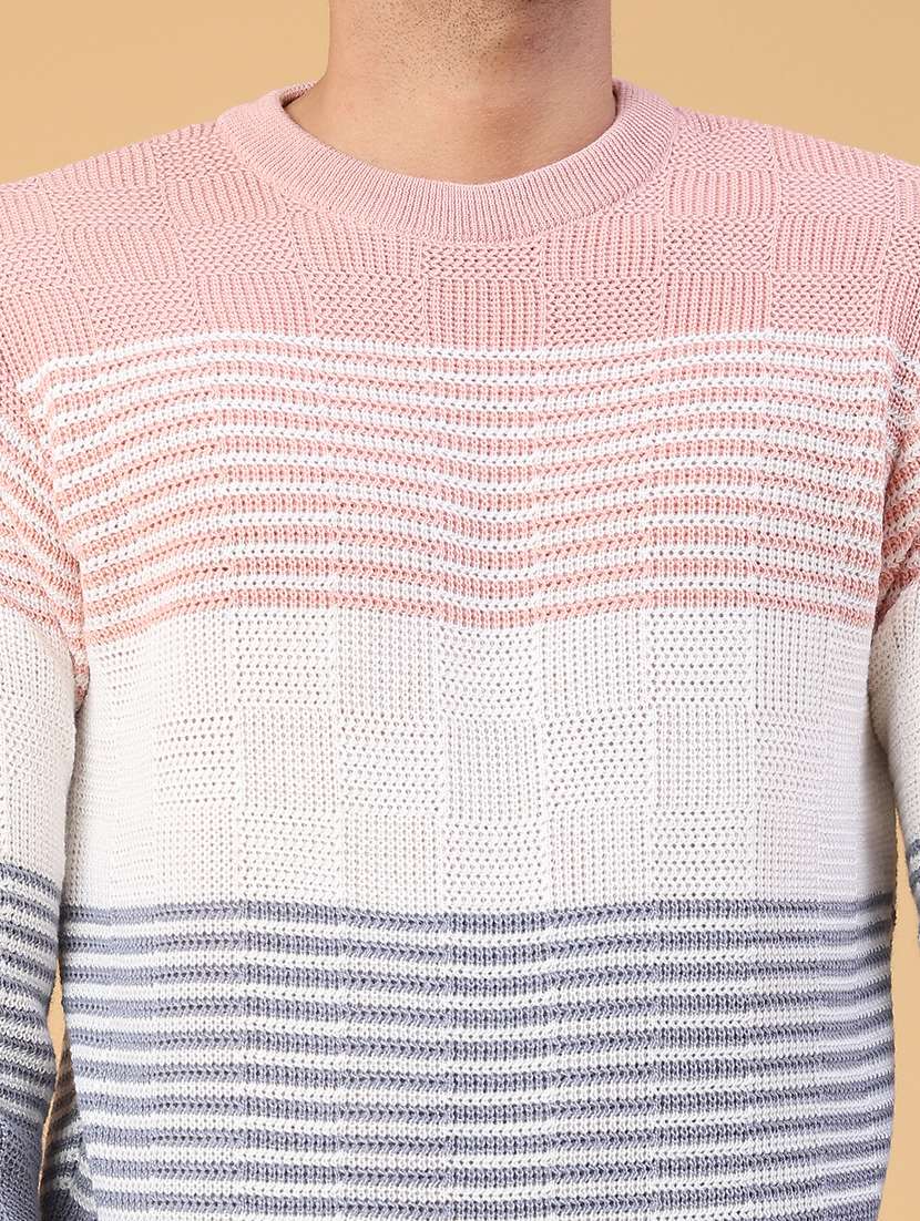 men striped long sleeve regular fit pullover  - 22250916 -  Standard Image - 4