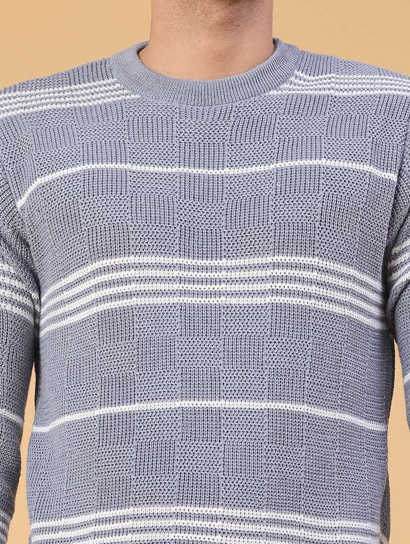 men striped long sleeve regular fit pullover  - 22250917 -  Standard Image - 4