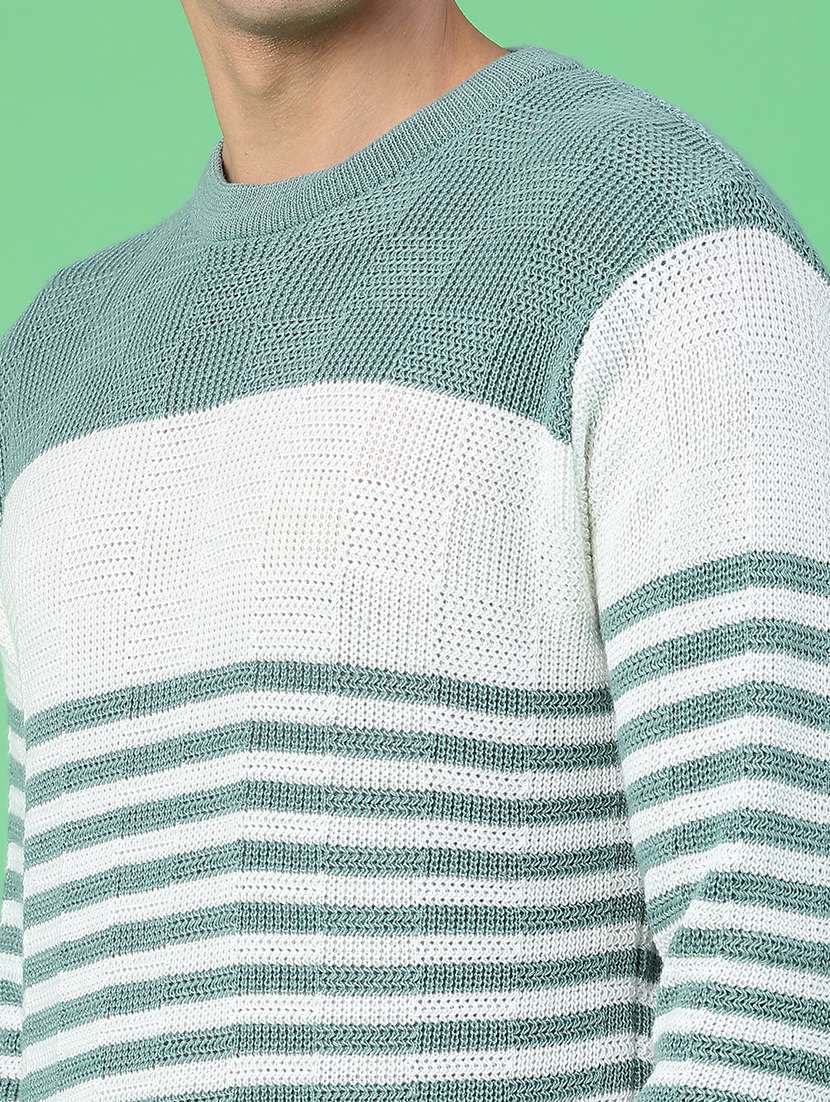 men striped long sleeve regular fit pullover  - 22250921 -  Standard Image - 4