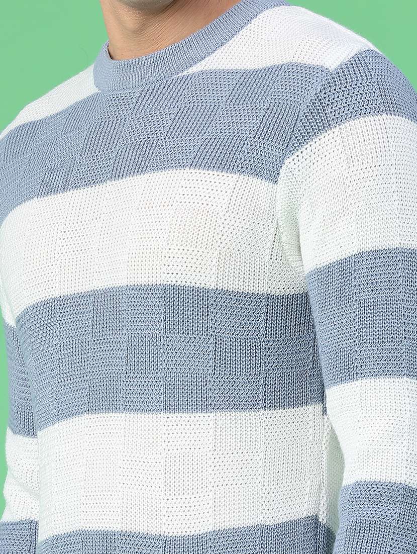 men striped long sleeve regular fit pullover  - 22250922 -  Standard Image - 4