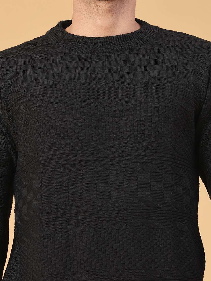 men self design long sleeve regular fit pullover  - 22250971 -  Standard Image - 4