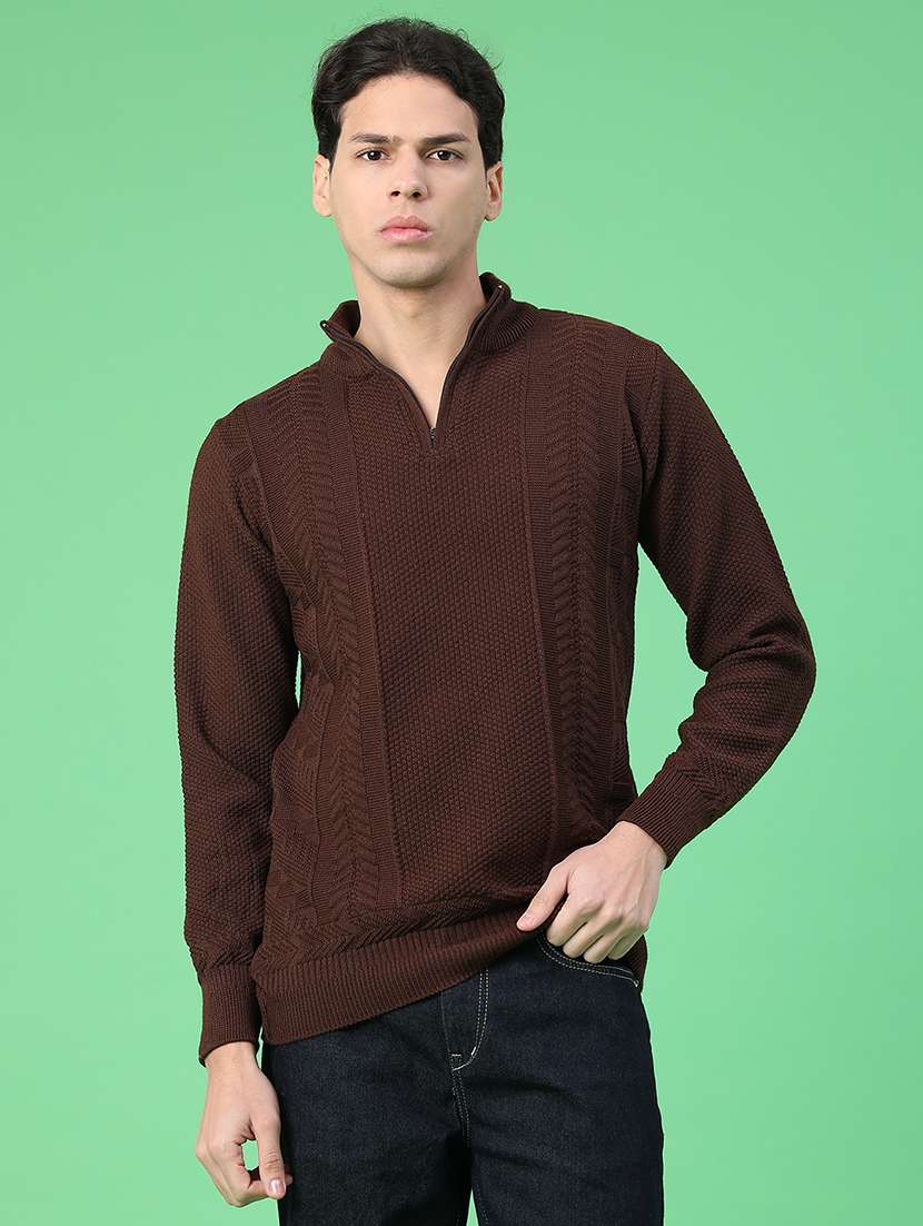 men self design long sleeve regular fit pullover  - 22250976 -  Standard Image - 1