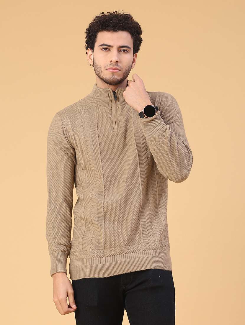 men self design long sleeve regular fit pullover  - 22250978 -  Standard Image - 1