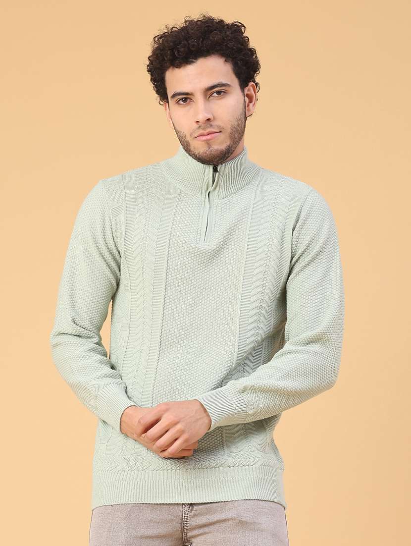 men self design long sleeve regular fit pullover  - 22250980 -  Standard Image - 1