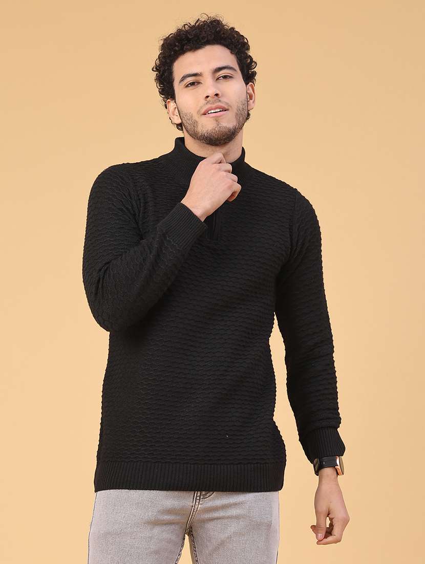 men self design long sleeve regular fit pullover  - 22250987 -  Standard Image - 1
